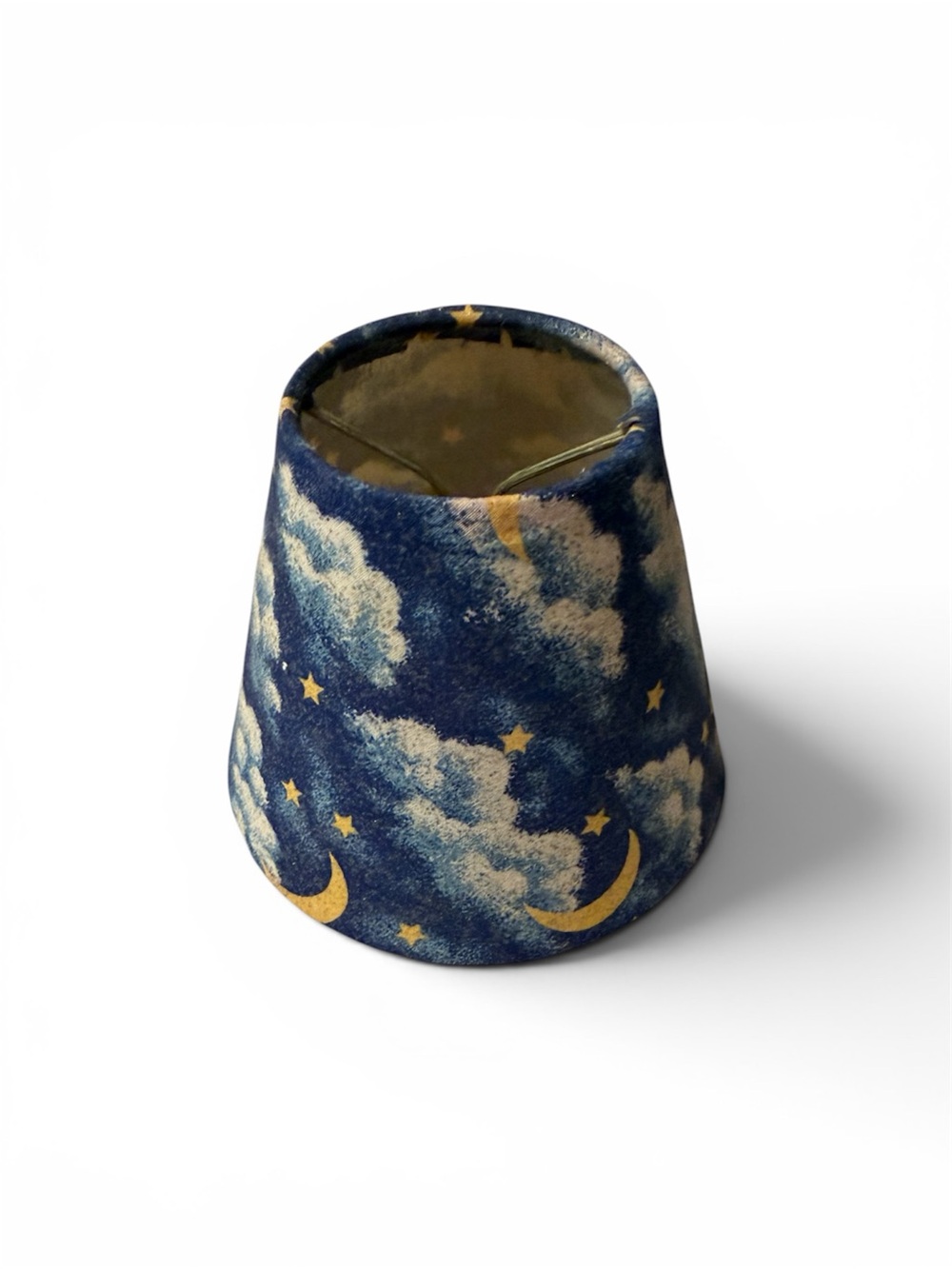 Moon & Cloud Velvet Lamp Shade - Blue